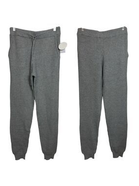 NIA The Label Thick Knit High Rise Cuffed Ankle Length Drawstring Waist Joggers